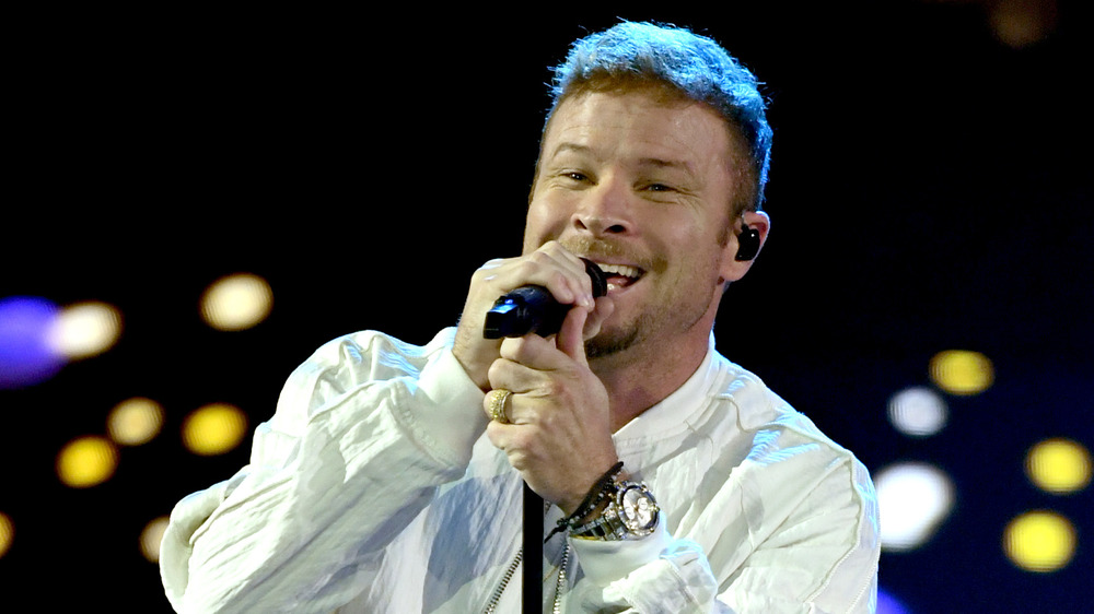 Brian Littrell performing on-stage