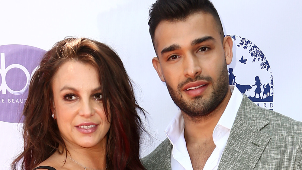 Britney Spears and Sam Asghari walk the red carpet together in 2019