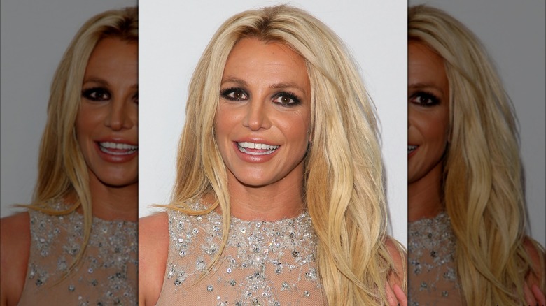 Britney Spears with black eye makeup