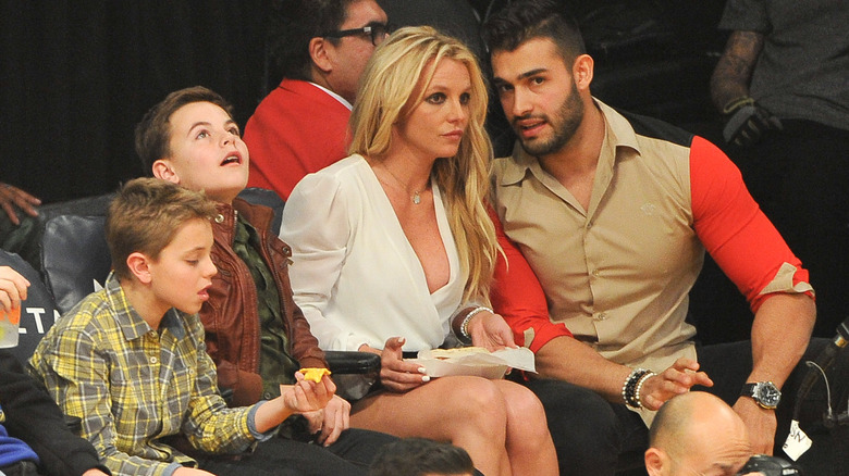 Britney Spears with husband and sons