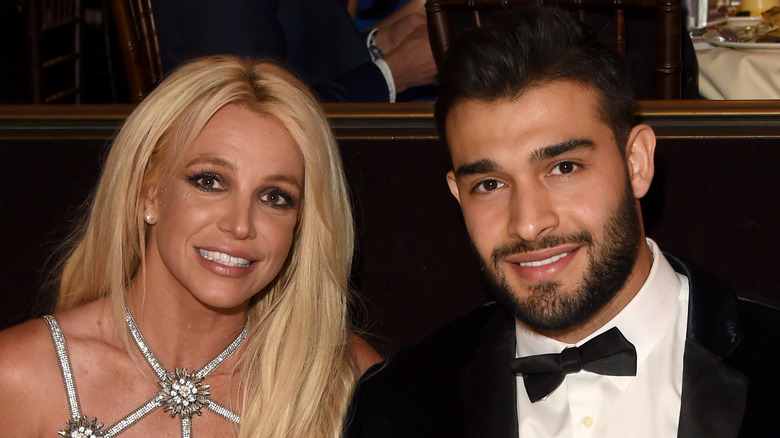 Britney Spears and Sam Asghari at a 2018 award show