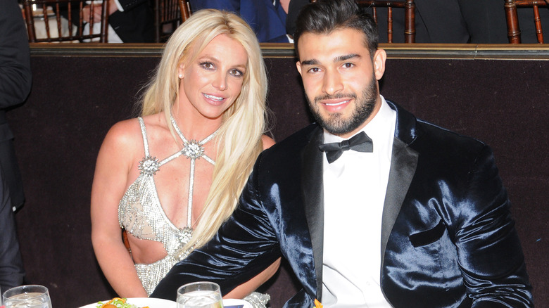 Britney Spears and then-boyfriend Sam Asghari in 2018 at the GLAAD Media Awards