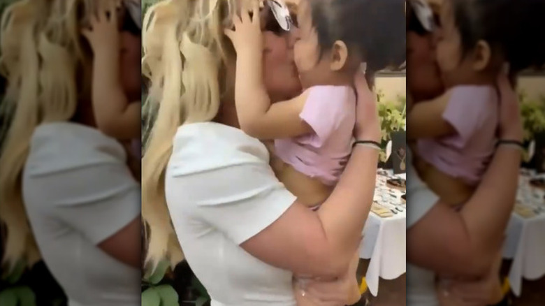 Britney Spears kissing child