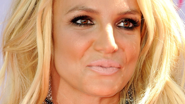 Britney Spears smirking