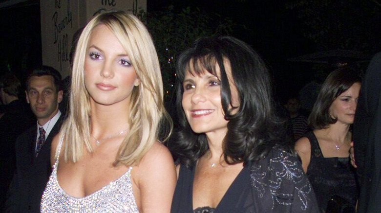 Britney Spears and Lynne Spears arriving at awards party