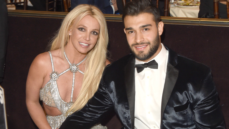 Britney Spears and Sam Asghari attending the 29th Annual GLAAD Media Awards