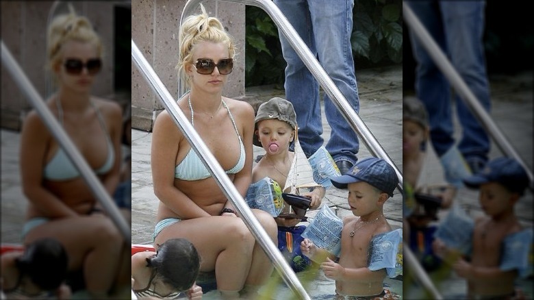 Britney Spears with young sons