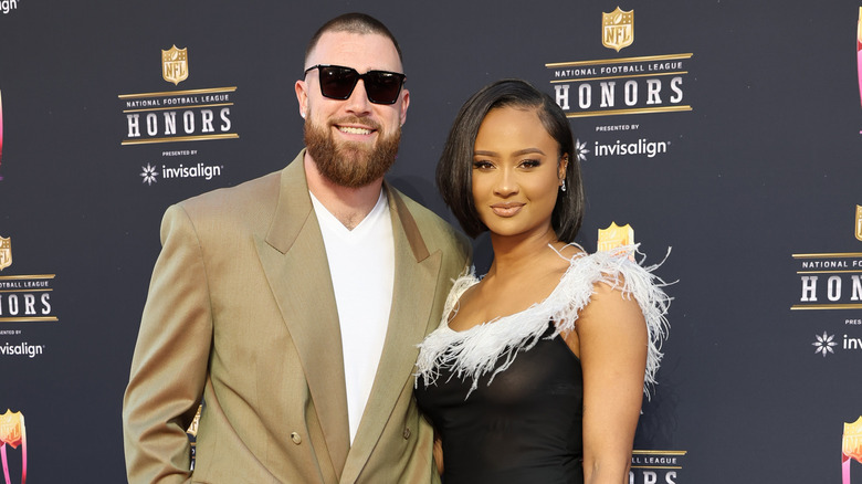 Travis Kelce, Kayla Nicole smiling