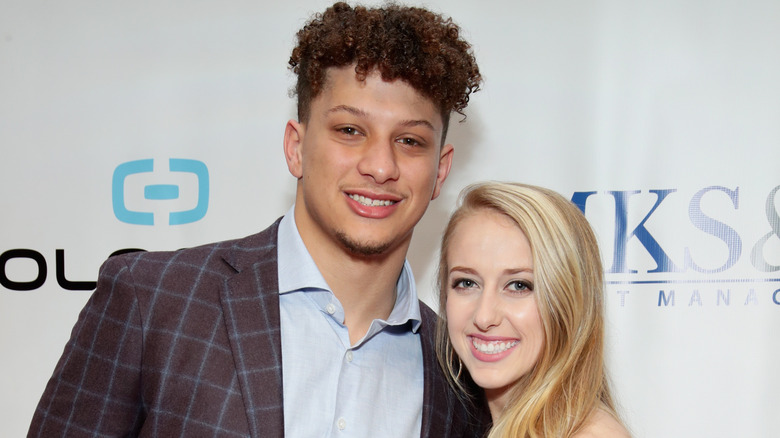 Brittany Matthews and Patrick Mahomes all smiles