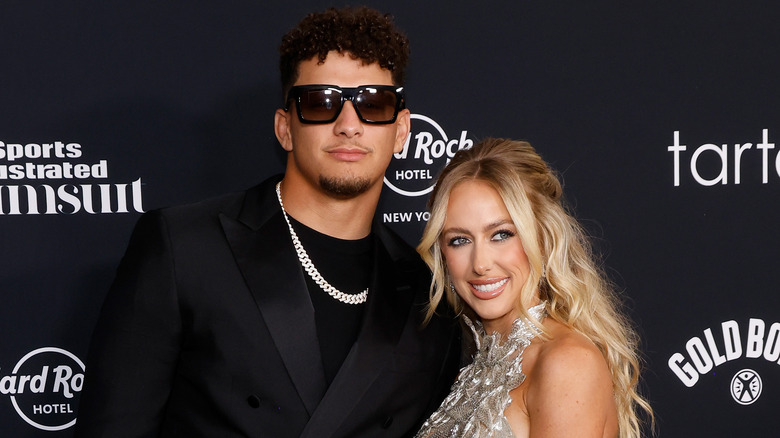 Patrick and Brittany Mahomes smiling