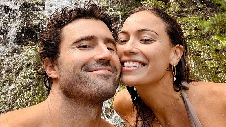 Brody Jenner and Tia Blanco selfie at a waterfall