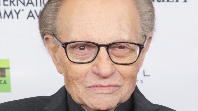Larry King on the Emmy Awards' red carpet