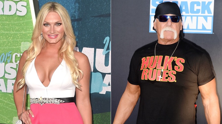 Brooke Hogan and Hulk Hogan split image