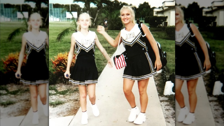 Brooke Hogan as a cheerleader in high school