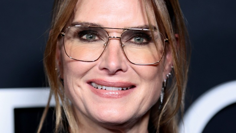 Brooke Shields wearing glasses