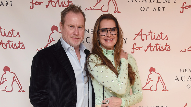 Chris Henchy and Brooke Shields posing