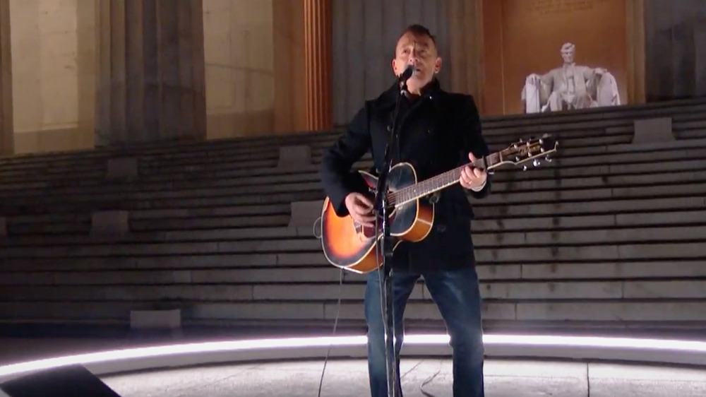 Bruce Springsteen performing at inauguration