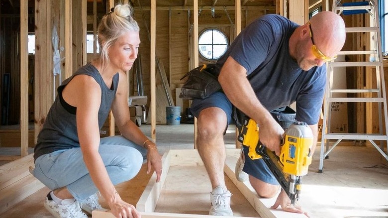 Sarah and Bryan Baeumler are hard at work