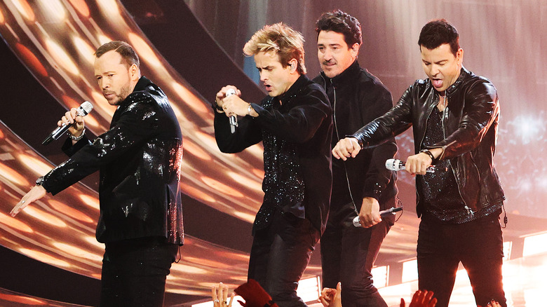 New Kids on the Block performing during the 2021 American Music Awards