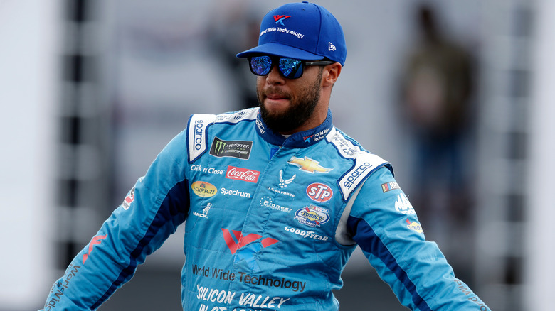 Bubba Wallace in his racing gear