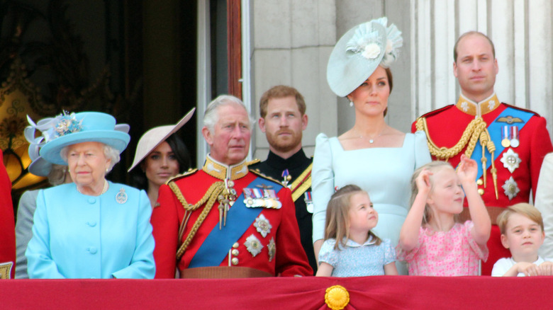 Prince Harry with the royal family