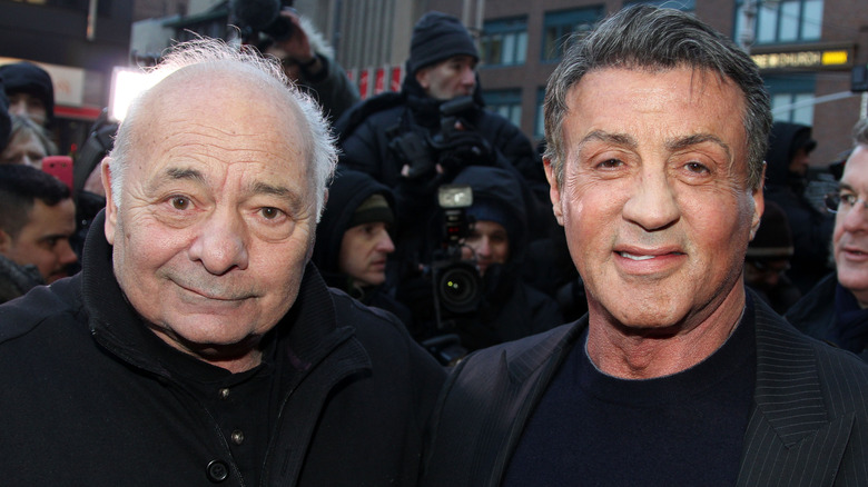 Burt Young and Sylvester Stallone smiling