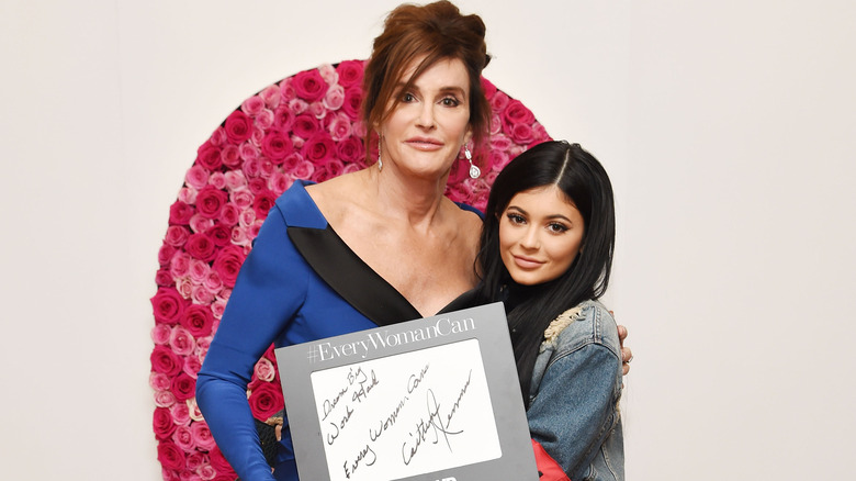 Caitlyn Jenner with Kylie Jenner hugging