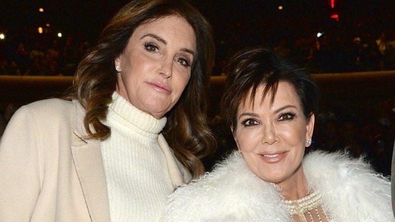 Caitlyn and Kris Jenner at a Yeezy fashion event