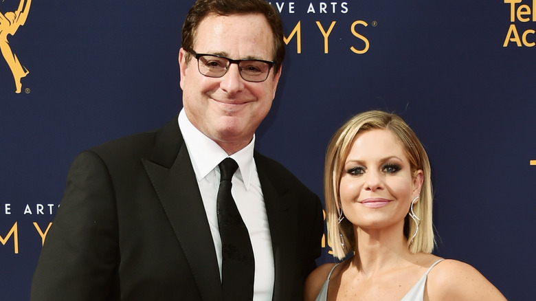 Candace Cameron Bure, Bob Saget, posing together