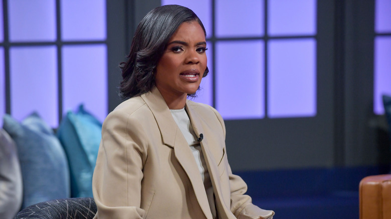 Candace Owens beige jacket talking