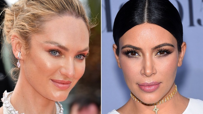 Candice Swanepoel and Kim Kardashian