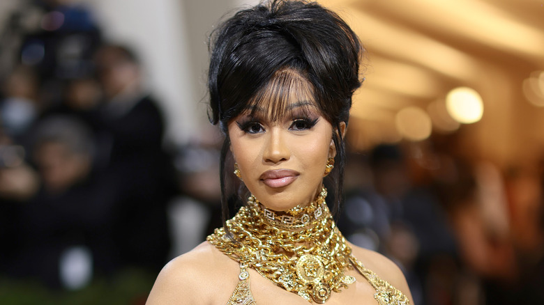 Cardi B in gold jewelry