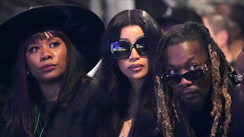 Cardi B and Offset at Takeoff's memorial