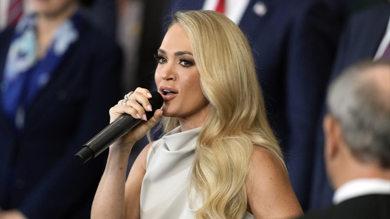 Carrie Underwood performing at Trump's inauguration