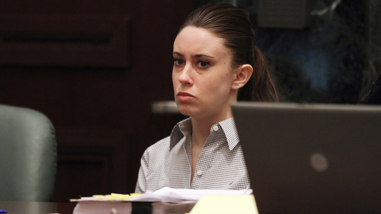 Casey Anthony receives her verdict in court with serious expression