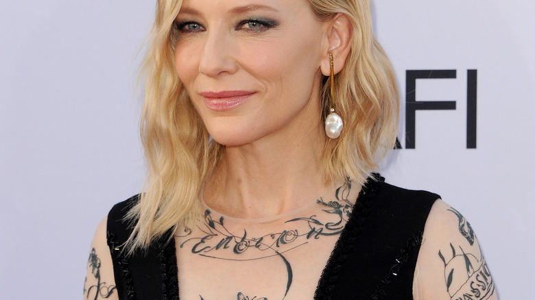 Cate Blanchett fake tattoo look