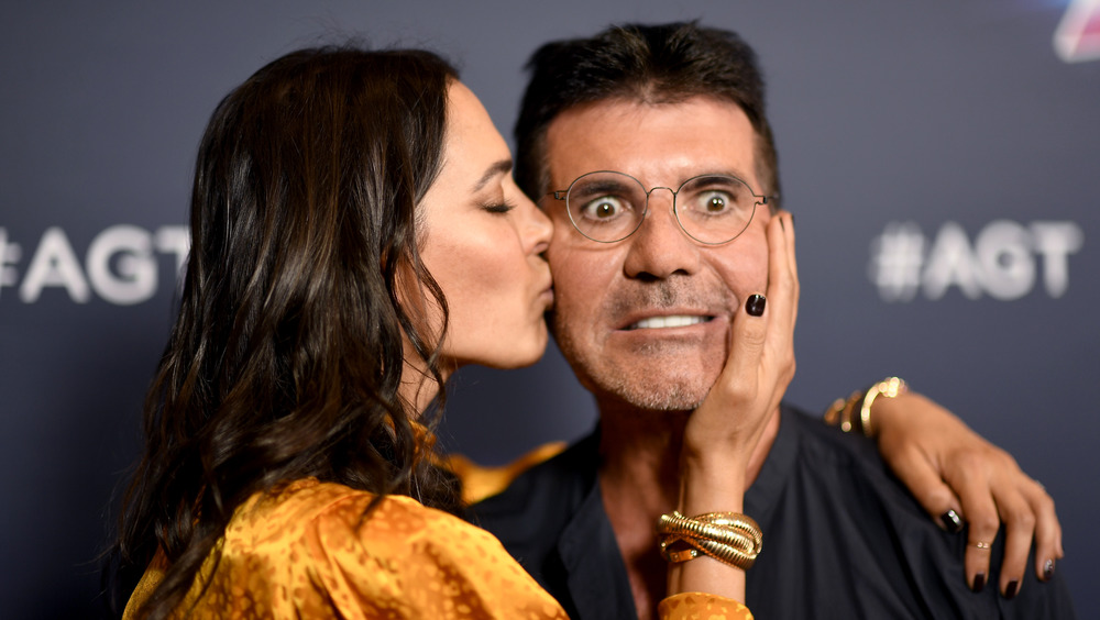 Lauren Silverman kissing Simon Cowell