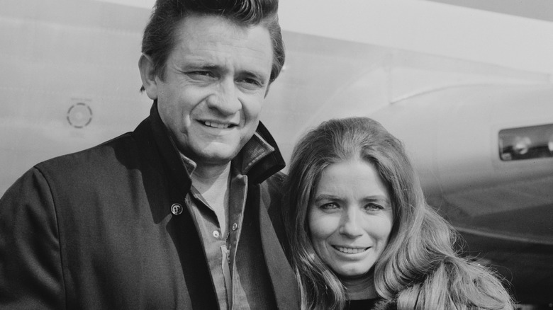 Johnny Cash with wife June Carter