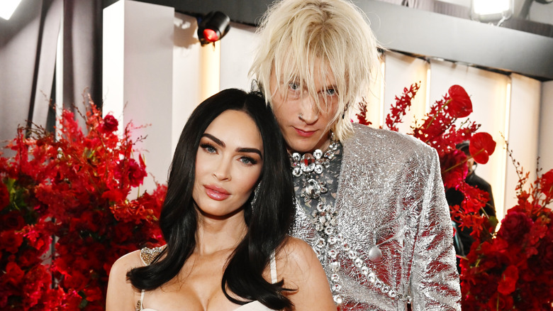 Megan Fox and Machine Gun Kelly posing