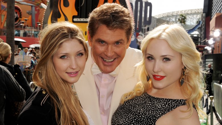 Taylor, David, and Hayley Hasselhoff posing