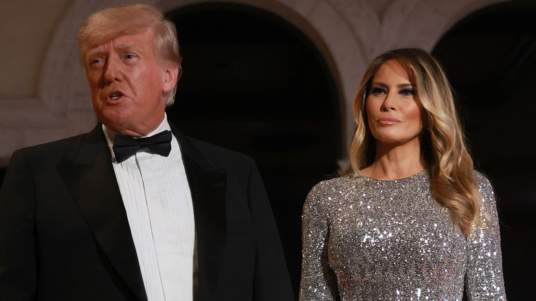 Donald and Melania Trump posing