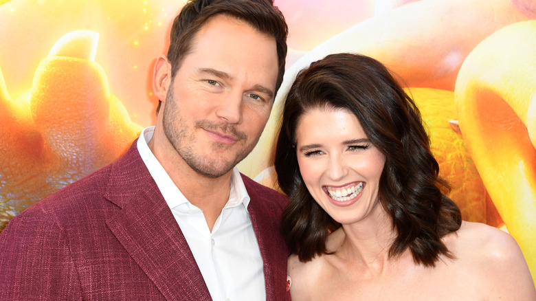 Chris Pratt and Katherine Schwarzenegger smiling