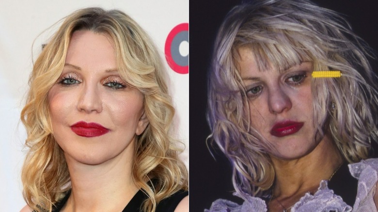 Courtney Love before and after nose job