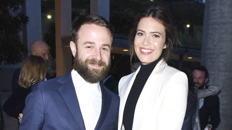 Mandy Moore with Taylor Goldsmith smiling