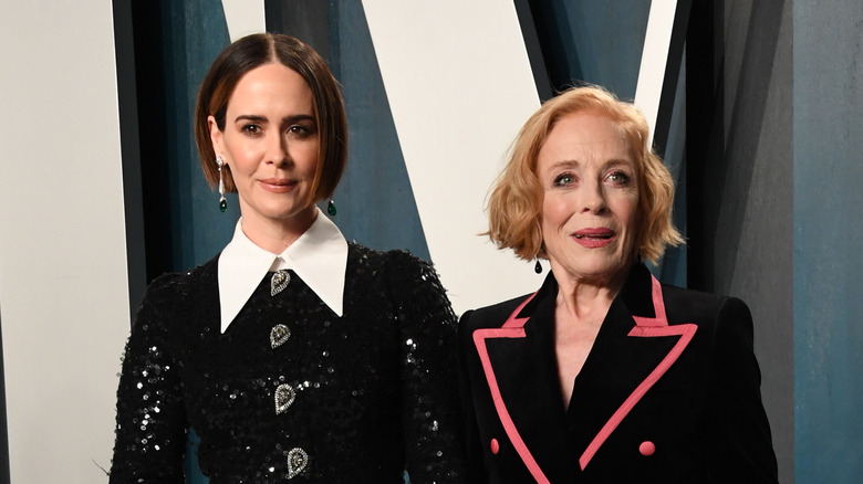 Sarah Paulson with Holland Taylor posing