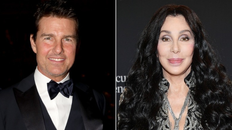 Tom Cruise and Cher smiling at events