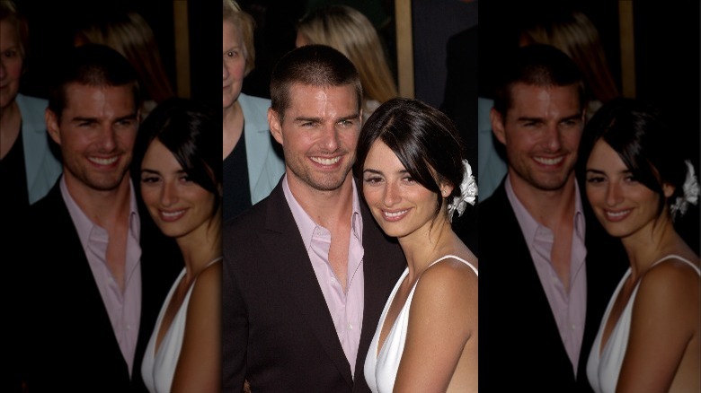 Tom Cruise and Penelope Cruz smiling