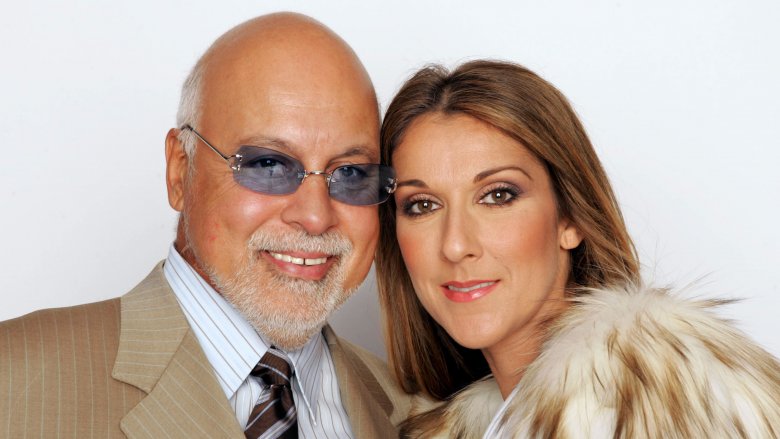 René Angélil, Celine Dion posing cheek to cheek