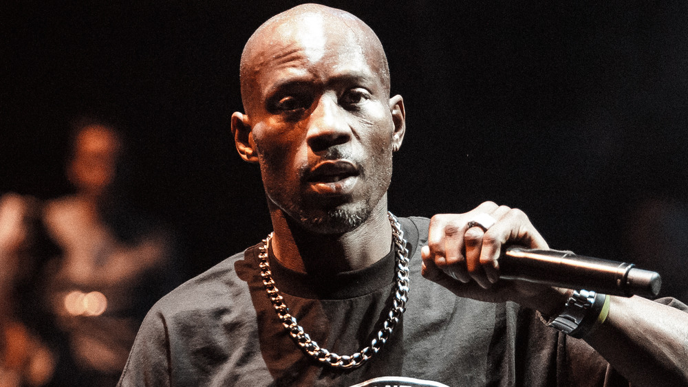 DMX performing on stage