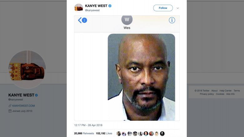 Tweet from Kanye West about Jan Adams